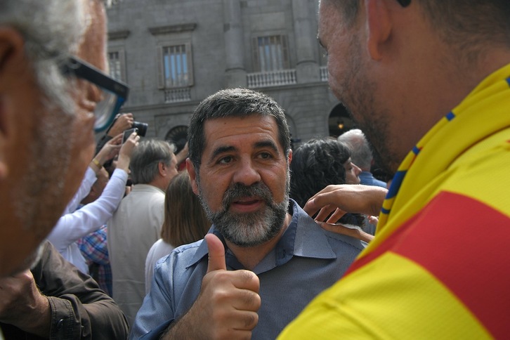 Jordi Sánchez, número dos de las listas de Junts per Catalunya. (Lluis GENE / AFP)
