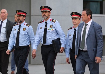 El mayor de los Mossos, Josep Lluis Trapero, a su llegada a la Audiencia Nacional. (J. DANAE/ARGAZKI PRESS)