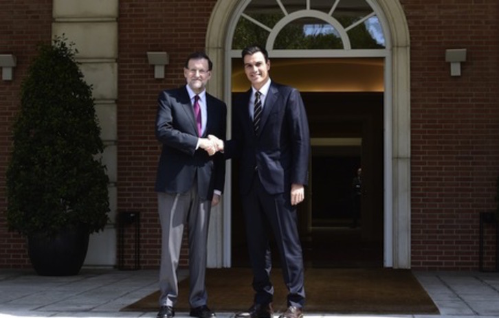 Mariano Rajoy y Pedro Sánchez, en una reunión en Moncloa.