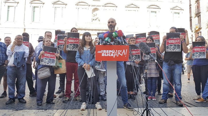 Presentación de la campaña #RepúblicaARA de la Esquerra Independentista, hoy en Barcelona (@CUP_AMB)