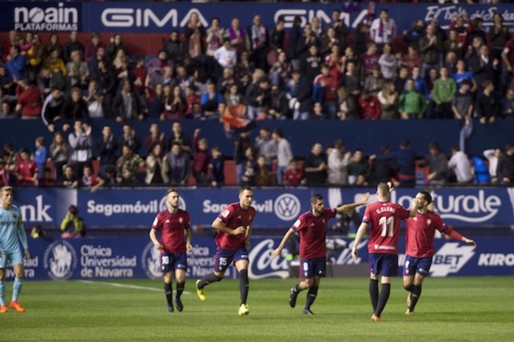 Osasuna ha salvado un punto tras levantar un 0-2. (Iñigo URIZ/ARGAZKI PRESS)