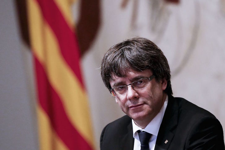 Carles Puigdemont, el pasado 10 de octubre. (Pau BARRENA/AFP)