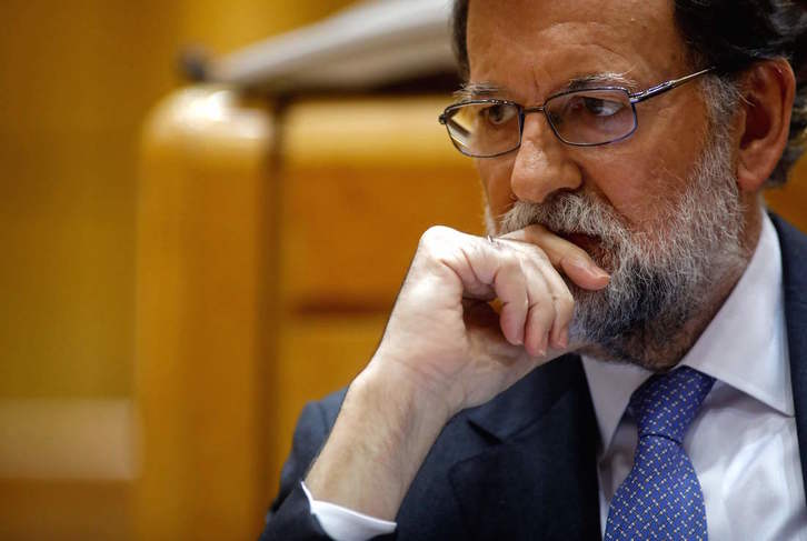 Mariano Rajoy ha pedido «tranquilidad» tras la declaración de independencia. (Oscar DEL POZO / ARGAZKI PRESS)
