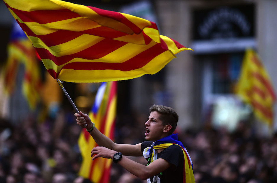 Gogoan izateko eguna dute gaurkoa Katalunian. (Pierre-Phillipe MARCOU / AFP)