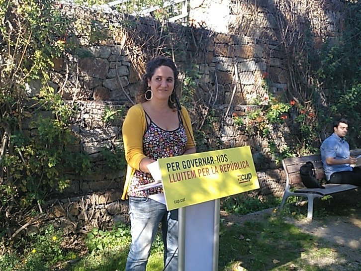 Núria Gibert, portavoz del Secretariat Nacional de la CUP. (@cupnacional)