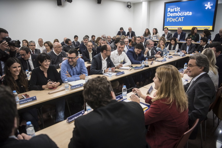 Reunión del Comité Nacional del PDeCAT de esta mañana. (Jagoba MANTEROLA/ARGAZKI PRESS)