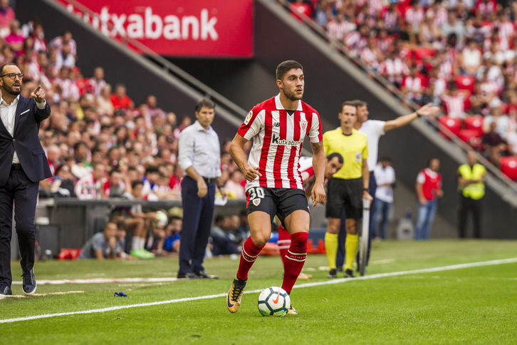 Unai Núñez se ha hecho un hueco en los onces de Ziganda. (Aritz LOIOLA / ARGAZKI PRESS)