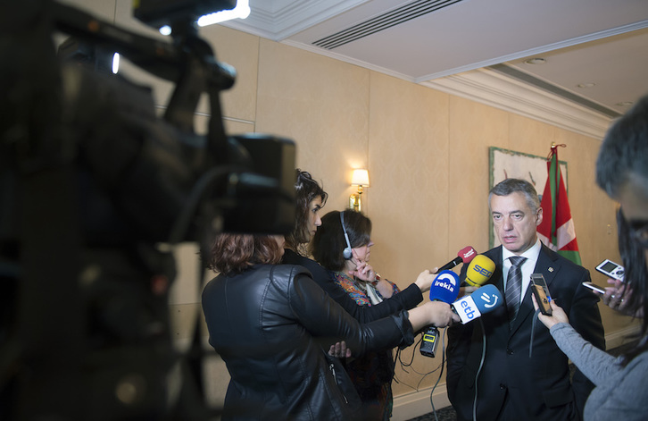 El lehendakari, Iñigo Urkullu, hoy en Ottawa. (IREKIA)