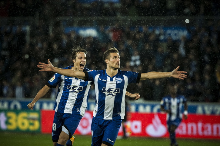Christian Santos ha marcado en el primer minuto de partido. (Jaizki FONTANEDA / ARGAZKI PRESS)