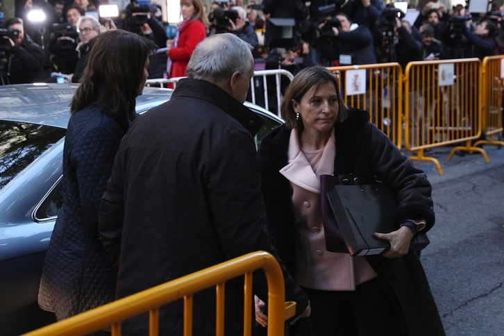 Forcadell, a su llegada al Tribunal Supremo. (AFP)