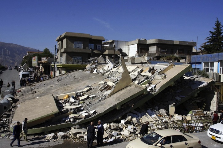Darbandikhan ha sido una de la localidades más afectadas por el terremoto. (Shwan MOHAMMED / AFP)