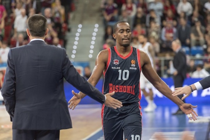 Beaubois, en un momento del encuentro. (Juanan RUIZ/ARGAZKI PRESS)