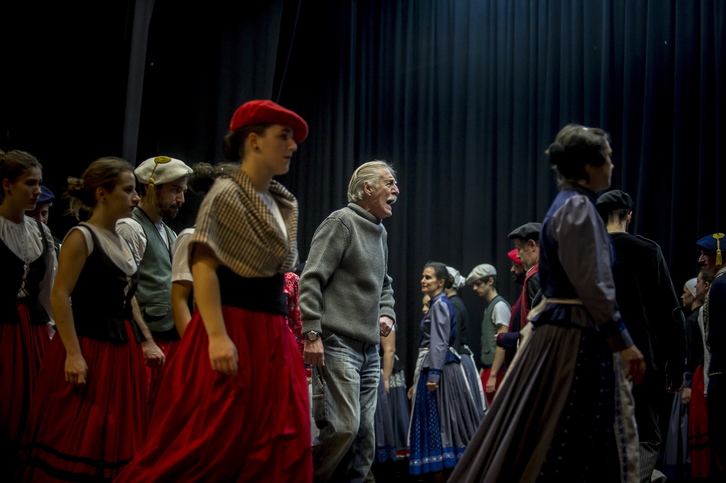 Ensayo del espectáculo ‘Martin Zalakain’. (Jaizki FONTANEDA / ARGAZKI PRESS)