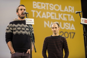 Gaztelumendi eta Colina, zuzen finalerako bidean. (Jaizki FONTANEDA/ARGAZKI PRESS)