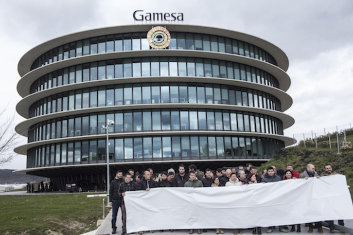 Gamesaren Sarrigurengo langileen protesta bat, artxiboko irudian. (Jagoba MANTEROLA/ARGAZKI PRESS)