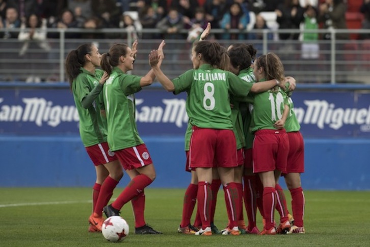 Erika Vázquez y Nahikari han sido las goleadoras. (Juan Carlos RUIZ/ARGAZKI PRESS)
