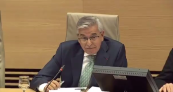 El coronel Sánchez Corbí, en el Congreso de Madrid. 