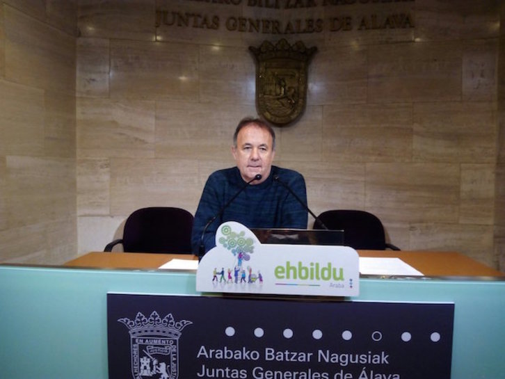 El portavoz de EH Bildu en las Juntas alavesas, Kike Fernández de Pinedo. (@ehbilduaraba)