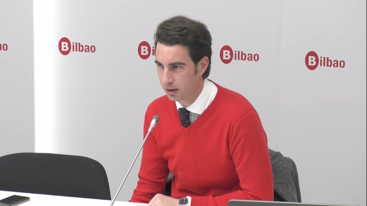 Xabier Ochandiano, concejal de Desarrollo Económico, Comercio y Empleo. (Bilboko Udala)