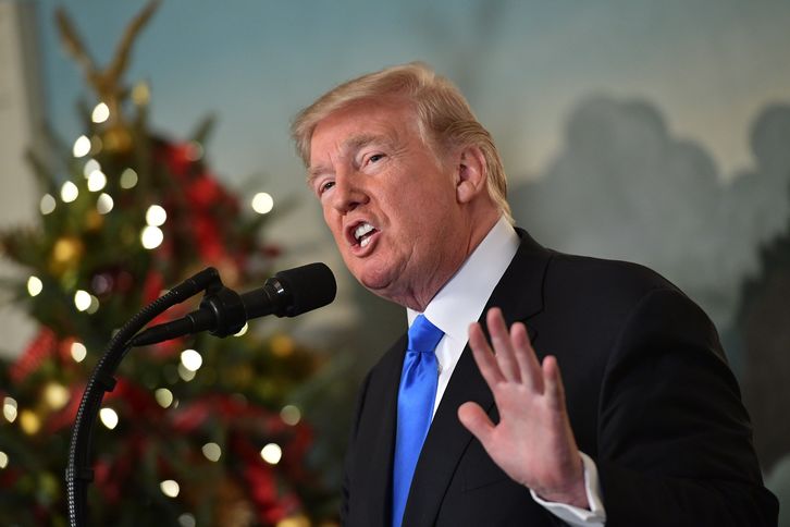 Trump ha comparecido en la Casa Blanca para anunciar su decisión de reconocer Jerusalén como capital de Israel. (Mandel NGAN/AFP)