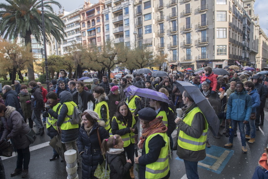 Donostiako manifestazioa. (Gorka RUBIO/ARGAZKI PRESS) Donostiako manifestazioa. (Gorka RUBIO/ARGAZKI PRESS)