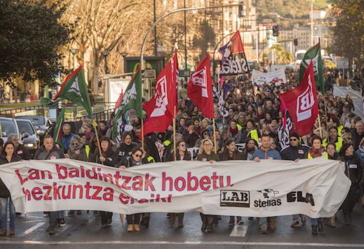Manifestación en Donostia. (Gorka RUBIO / ARGAZKI PRESS)
