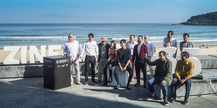 El equipo de ‘Handia’, en el pasado Festival de Donostia. (Jon URBE / ARGAZKI PRESS)