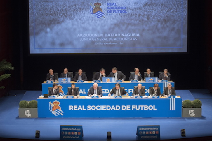 La Junta General de Accionistas ha dado un apoyo de 98% a la continuidad de Aperribay. (Gorka RUBIO/ARGAZKI PRESS)