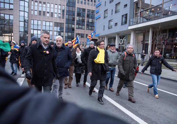 Carles Puigdemont, la pasada semana en las calles de Bruselas. (RICCARDO PAREGGIANI / AFP)
