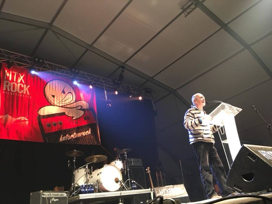 Sabino Cuadra gaurko ekitaldiko une batean.