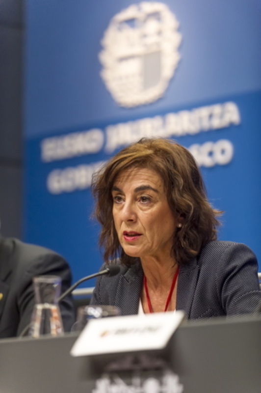 La consejera autonómica de Educación, Cristina Uriarte. (Jaizki FONTANEDA / ARGAZKI PRESS)