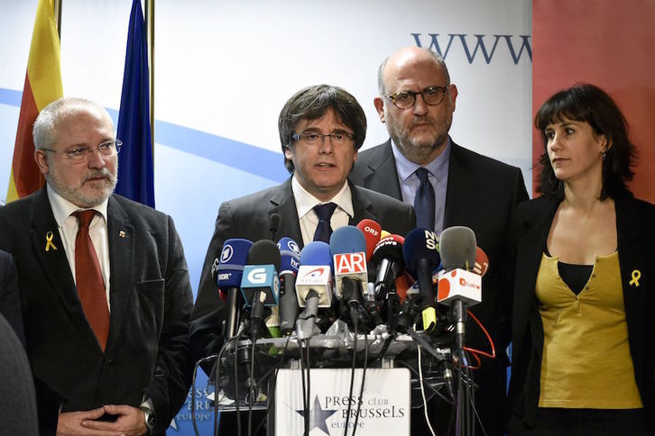 Carles Puigdemont ha comparecido hoy en Bruselas. (John THYS/AFP)