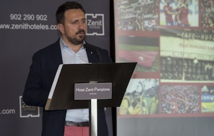 Juan Ramón Lafón, en la presentación de su candidatura. (Iñigo URIZ/ARGAZKI PRESS)