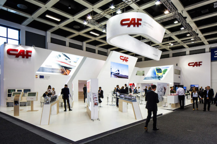 Stand de CAF en una feria internacional. (CAF)