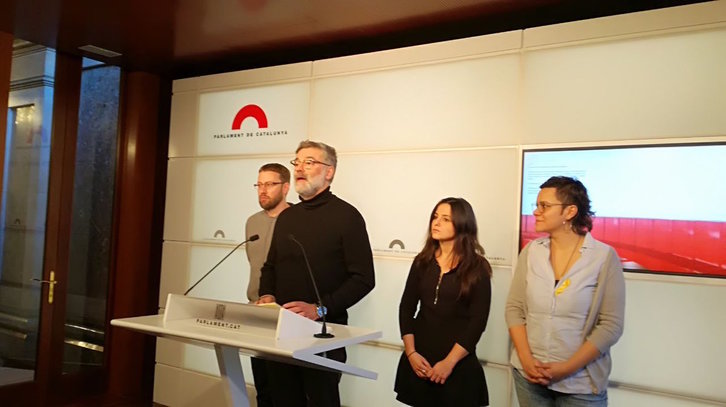Carles Riera, portavoz de la CUP en el nuevo Parlament. (@cupnacional)