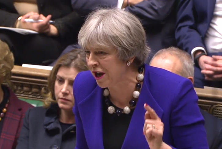 Theresa May, durante su intervención en la Cámara de los Comunes. (Paul ELLIS / AFP)