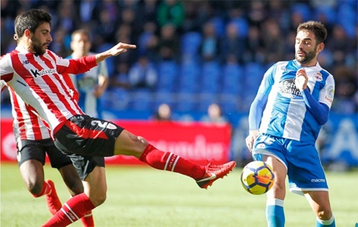 Eneko Boveda Deportivoren kontrako norgehiagokan. (ATHLETIC CLUB)