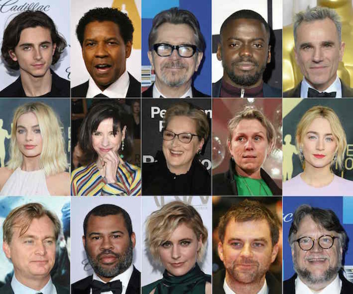 Las actrices, actores y directores nominados a los Oscar. (John MACDOUGALL/AFP) 