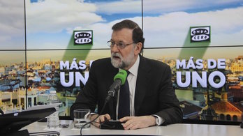 Mariano Rajoy, esta mañana en los micrófonos de Onda Cero. (@OndaCero_es)