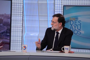 Mariano Rajoy, entrevistado esta mañana en TVE. (@marianorajoy)
