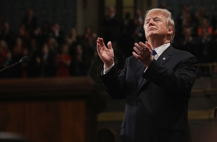 Trump, durante su primer discurso sobre el Estado de la Unión. (Win MCNAMEE / AFP)