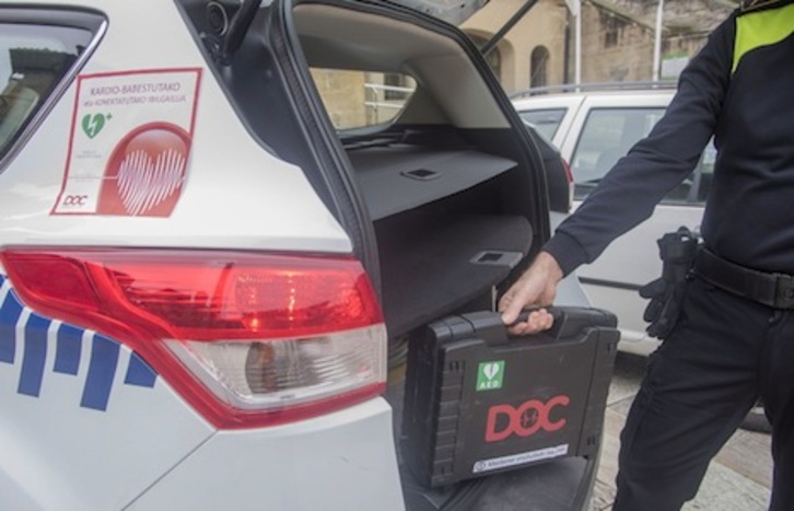 El Ayuntamiento de Iruñea instalará desfibriladores en catorce espacios deportivos municipales. (Andoni CANELLADA/FOKU)