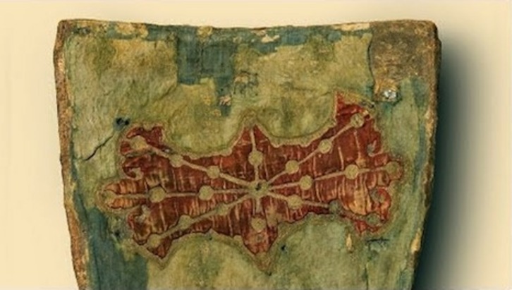 El escudo navarro del emblema funerario de Enrique V.