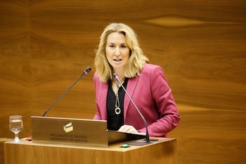 Beltrán va a pedir la comparecencia de la presidenta Barkos para tratar la sentencia sobre la ikurriña. (PARLAMENTO DE NAFARROA)