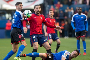 Quiquek izan ditu Osasunaren aukerarik onenak gaurkoan ere. (Iñigo URIZ / ARGAZKI PRESS)