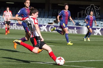 Lucia Cordobak egin du Athleticen gola Bartzelonan. (@AthleticClub)