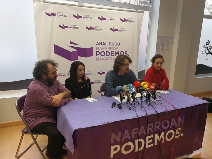 Ricardo Feliu, Eva Calleja, Dani López y Patricia Ruiz de Irizar, en la comparecencia de hoy. (@MartxeloDiaz)