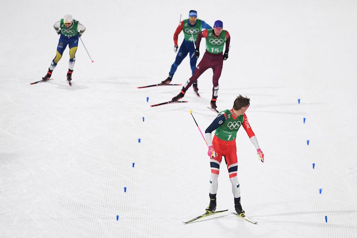 Noruega se ha llevado el oro, mientras que por detrás rusos, franceses y suecos pugnaban por la plata y el bronce. (Jonathan NACKSTRAND / AFP)