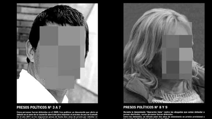 Dos de las imágenes de la muestra censurada. 
