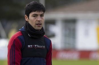Lasso espera que los rojillos den «la talla» ante el Sporting. (OSASUNA)